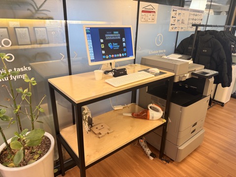 Easy Printer 셀프 출력대 설치 현장 (다른 각도)